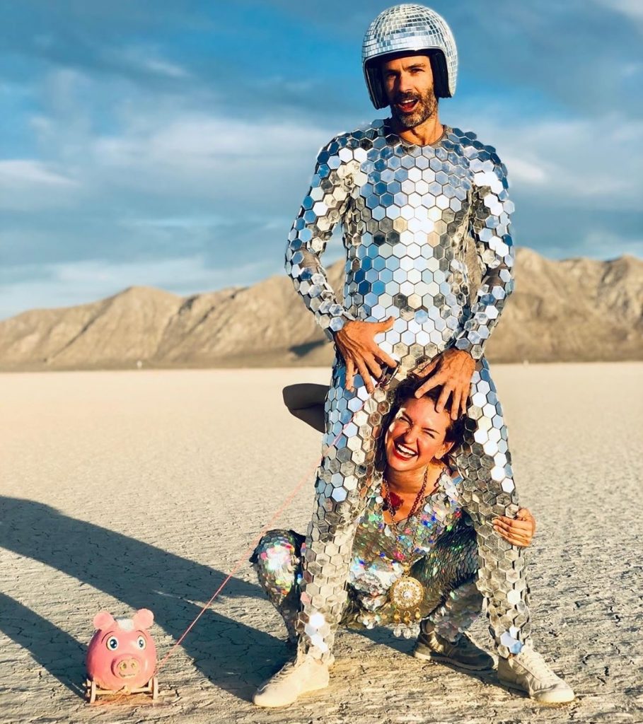 Shiny Silver Costume Burning Man @thelaylamartin