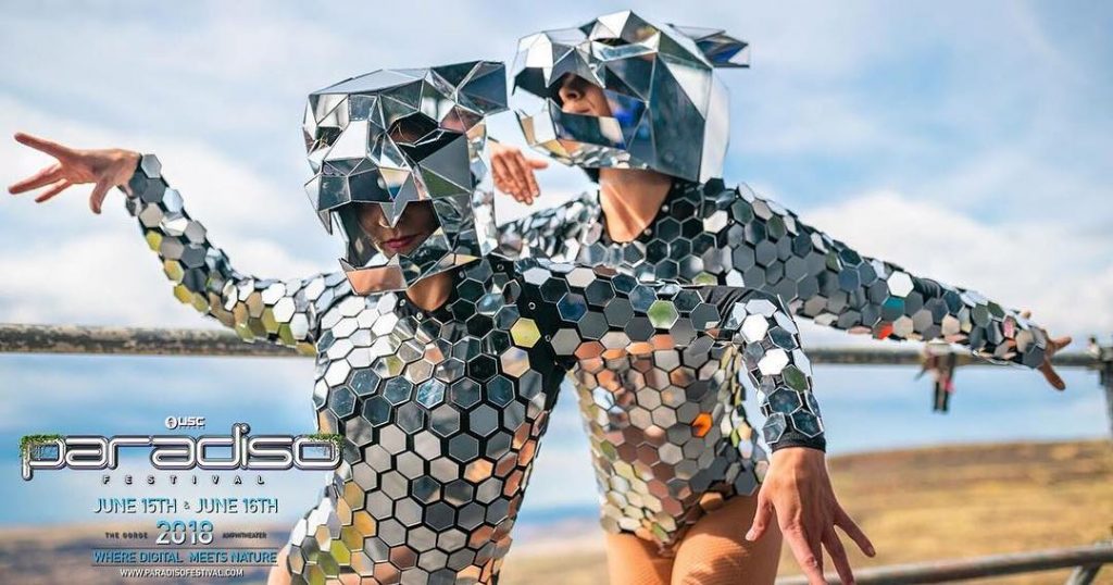 Silver Bodysuits and 3D Masks @virginiahere