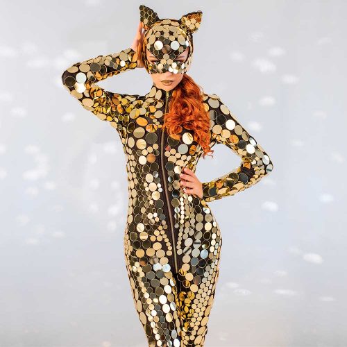 Gold Mirror Catwoman Cosplay Costume ETERESHOP