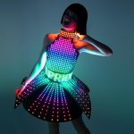 SMART Luminous Dress with a Choker with a Plastic Base glow in the dark