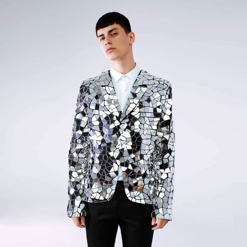 Mirror Silver men's Jacket Broken Mirror Style - by ETEREshop