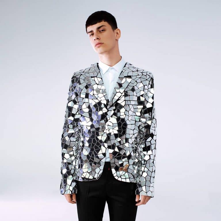 Mirror Silver men's Jacket Broken Mirror Style by