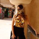 Glitter Mask Gold Disco Ball Outfit ETERESHOP