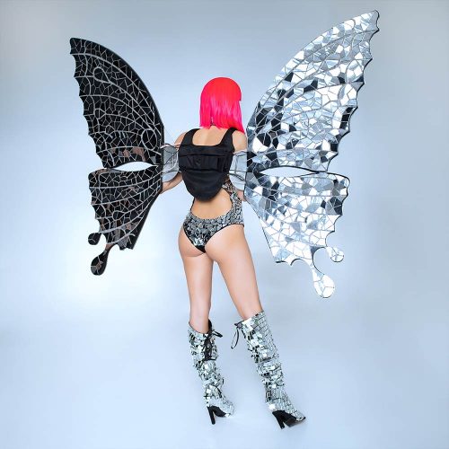 Smart LED and Mirror Butterfly Wings ETERESHOP Design Mirror Back