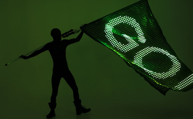 DIY large smart pixel flag