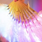 feather fans with LEDs