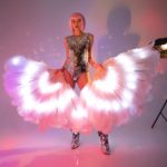 feather fan with LEDs