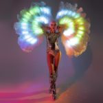 feather fans with LEDs