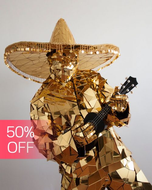 golden-mirror-man-cowboy-suit-buy-with-discount