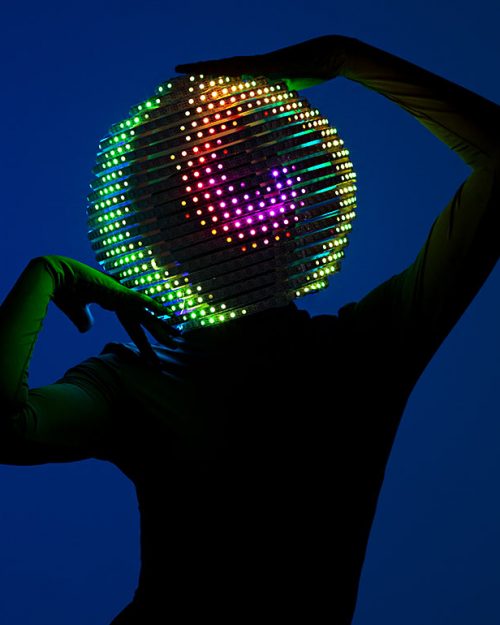 Light up led helmet