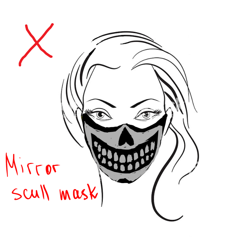 mirror skull mask