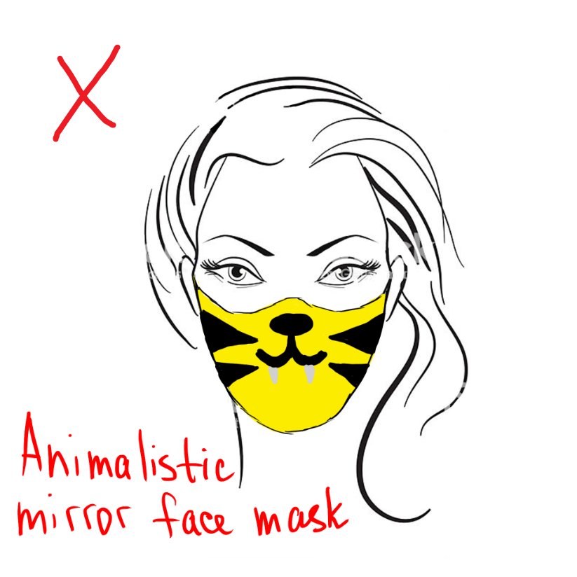 animalistic mirror face mask