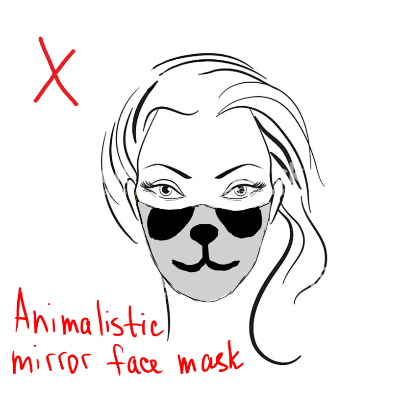 animalistic mirror face mask
