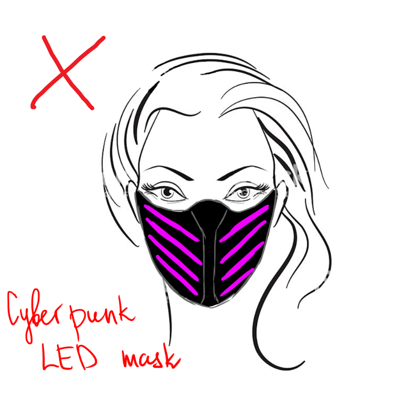 cyberpunk led mask