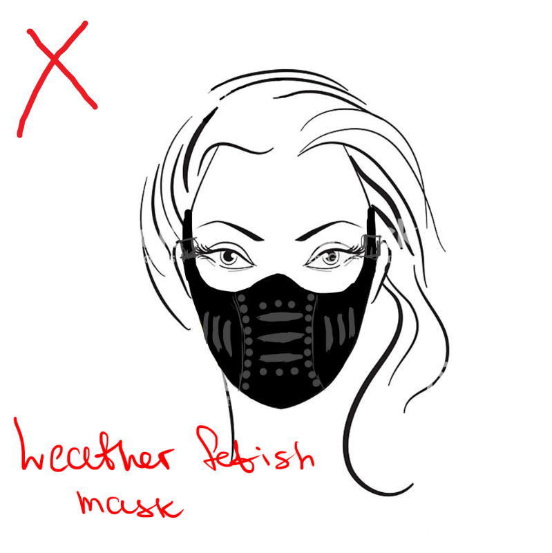 leather fetish mask