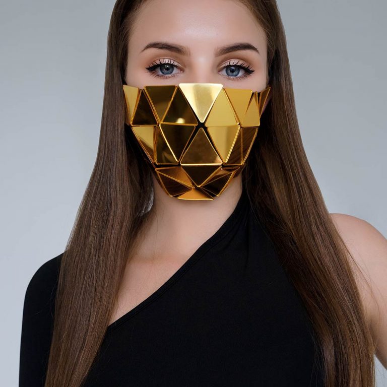 Gold Mask with Mirror Triangles by _M111
