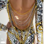 Gold and Silver Chains Bodysuit ETERESHOP