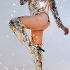 Silver and Gold Dance Outfit with Chains and Mirrors — photo 9