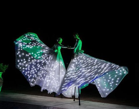 Light Up Stilt Walkers Performance