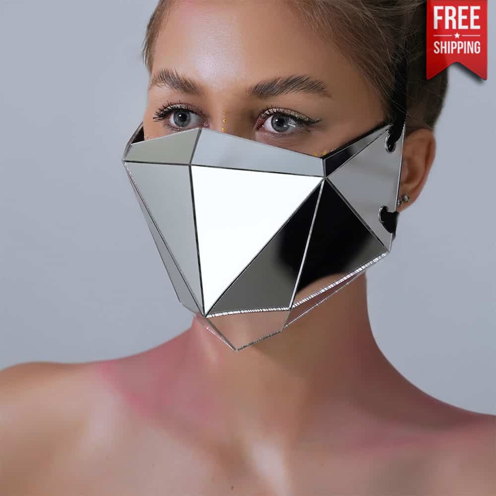 Low poly silver mask ETERESHOP main
