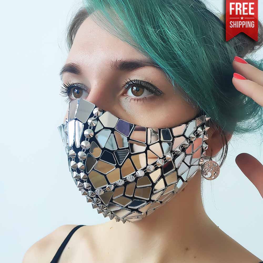 Silver Spikes Mask ETERESHOP main