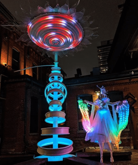 led veil stilt walker