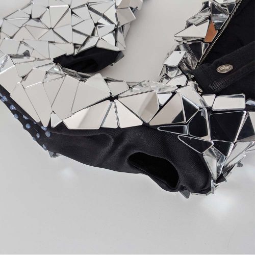 High Silver Boots Mirror Overshoes ETERESHOP details