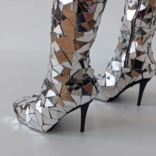 Metallic Shoes ETERESHOP Silver Shoewear
