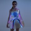 One Shoulder Pixel Dress with mirrored plastic coverage — photo 6