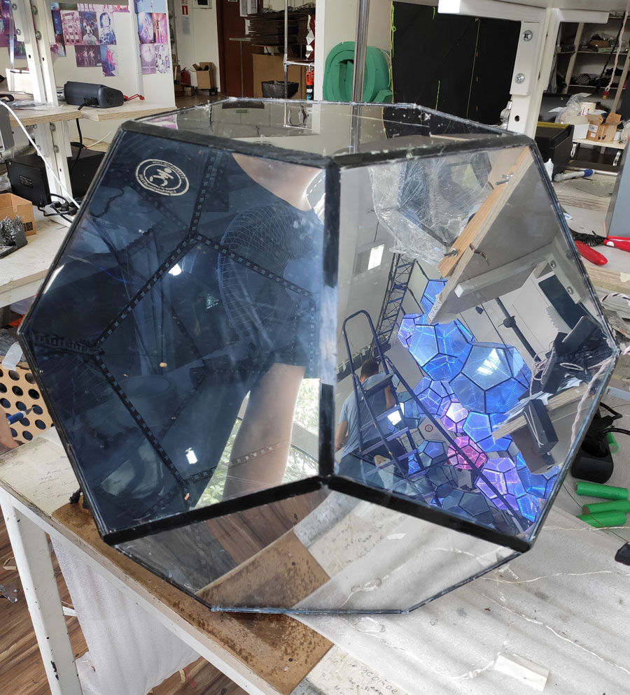 Infinity Dodecahedron lights off