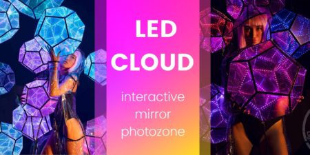 Party Photozone Ideas 2020: LED Infinity Mirror Dodecahedron Cloud
