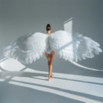 White Cosplay Wings by ETERESHOP back view