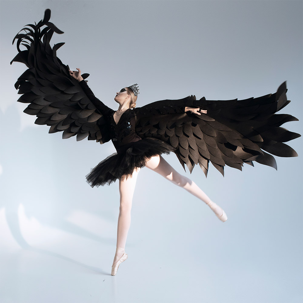 Black Angel Wings Costume Devil Cosplay Outfit by ETERESHOP _O02