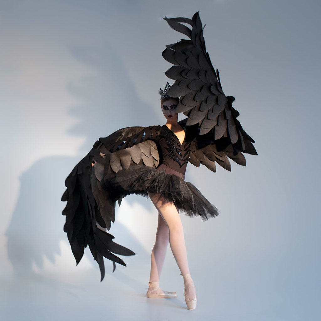 Black Angel Wings Halloween Costume Devil Cosplay Outfit