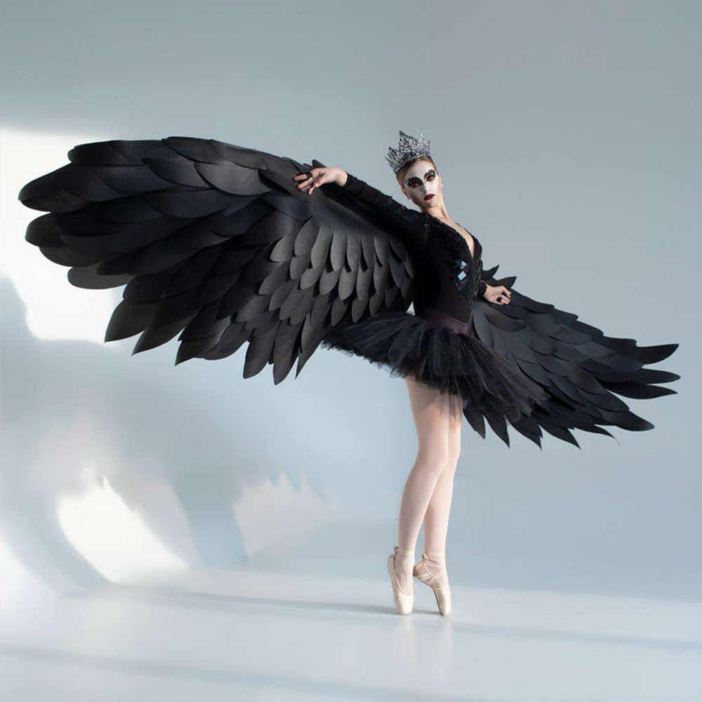 Black Angel Wings Costume Devil Cosplay Outfit by ETERESHOP _O02