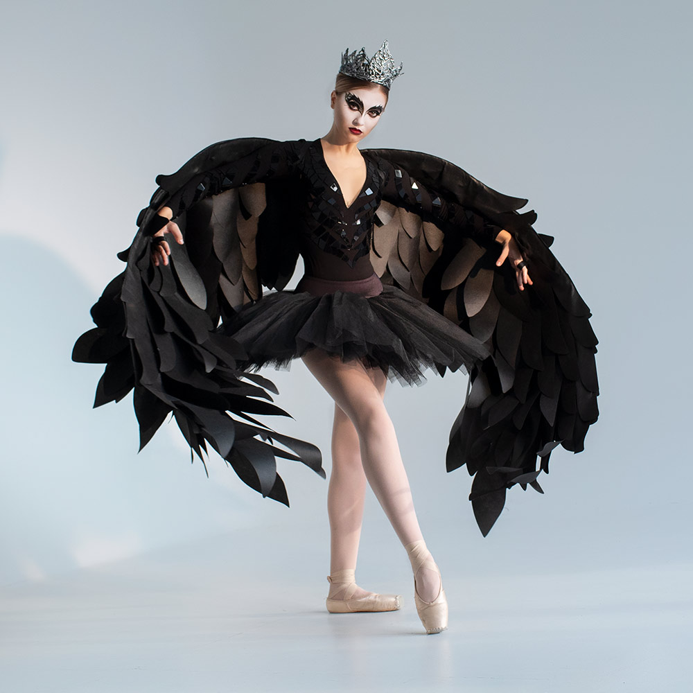 Black Angel Wings Halloween Costume Devil Cosplay Outfit by ETERESHOP