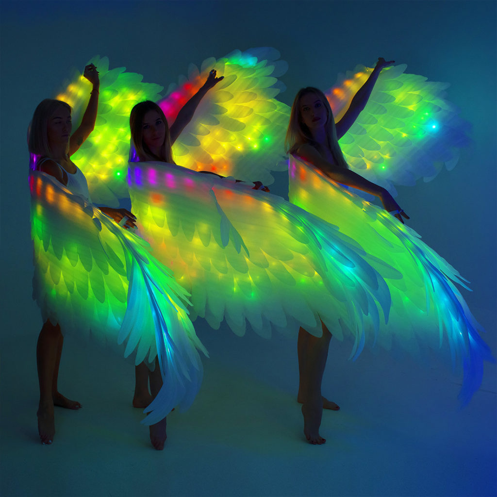 Smart Pixel Fairy Wings Cosplay Angel Costume with 200 LEDs by ETERESHOP