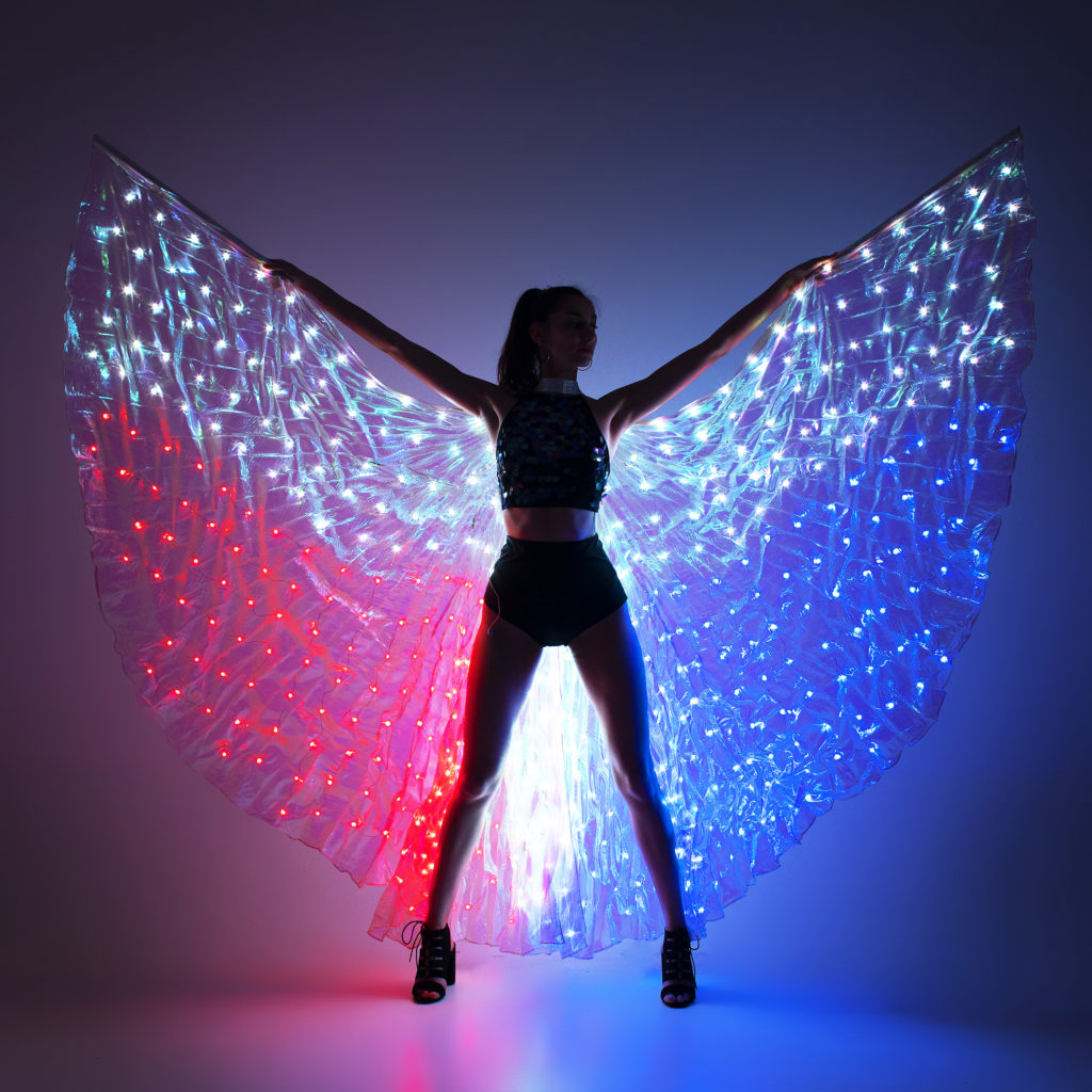 Smart Pixel Isis Wings Glowing Flag