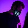 Black Lava Face Mask with Smart LEDs and Сracked Mirror Effect for Halloween — photo 4