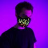 Black Lava Face Mask with Smart LEDs and Сracked Mirror Effect for Halloween — photo 5