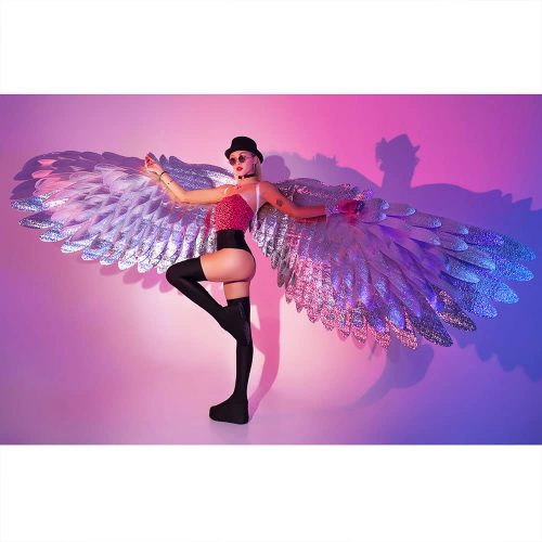 Sequin Wings Glitter Festival Outfit