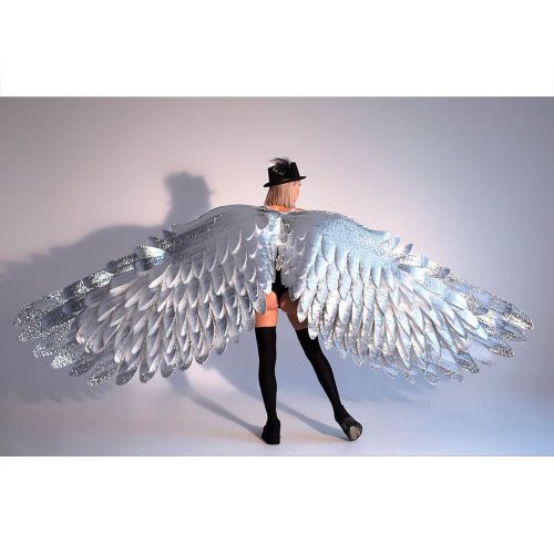 Silver Angel Wings Cosplay