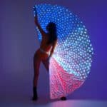 Glowing Flag Light Effect on a Smart Pixel LEDs Fantail Costume ETERESHOP Design