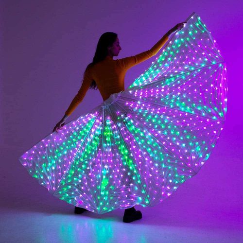 Glowing Pixel Carnival Costume Peacock Fantail 700 LEDs