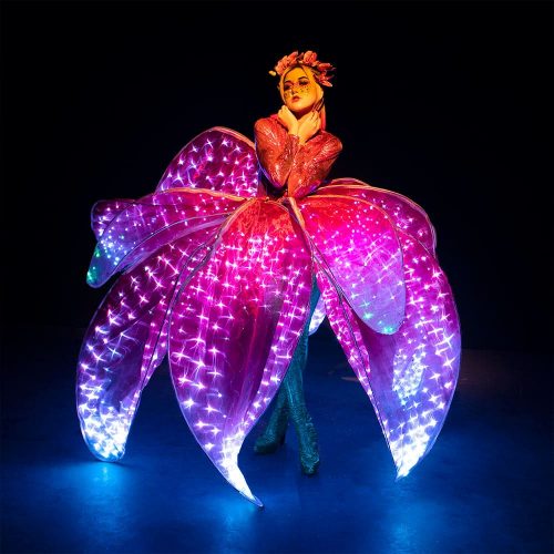 Glowing in the Dark Dress LED Flower Carnival Costume