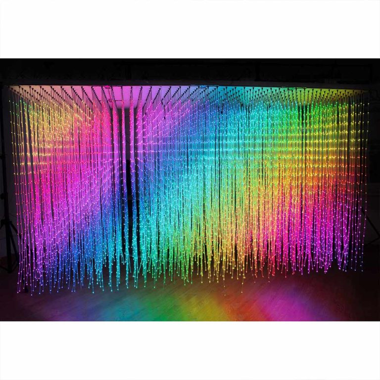 High-density large LED 3D Cube installation with 16k LEDs - ETERESHOP