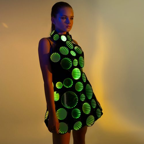Infinity Mirror Design LED Dress Mini
