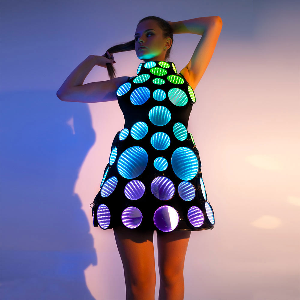 led dress