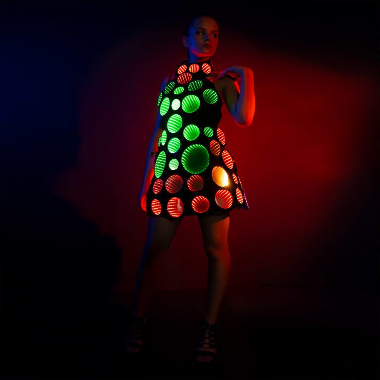 LED light up Infinity Mirror Dress Symmetrical Design _N14 for artists