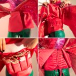 Smart LED Dress Crimson Orchid Design Corset and Pockets details